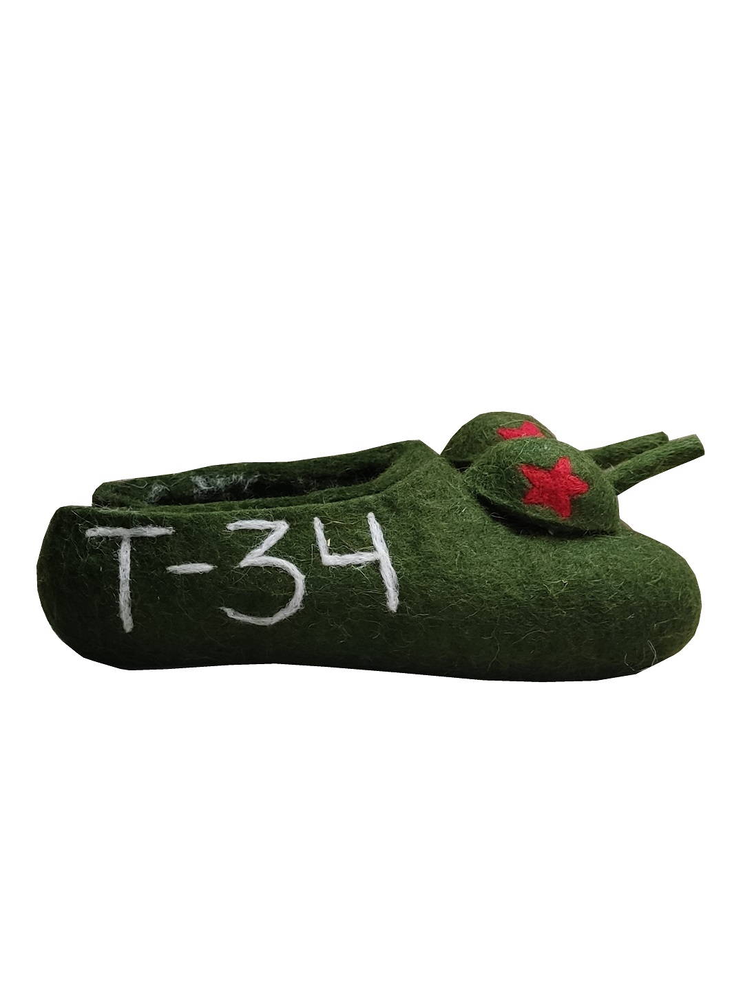 Женские войлочные тапочки "Танк Т-34"